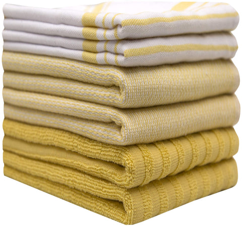 Toalla plana Bumble Towels amarilla, ideal para secar platos y superficies