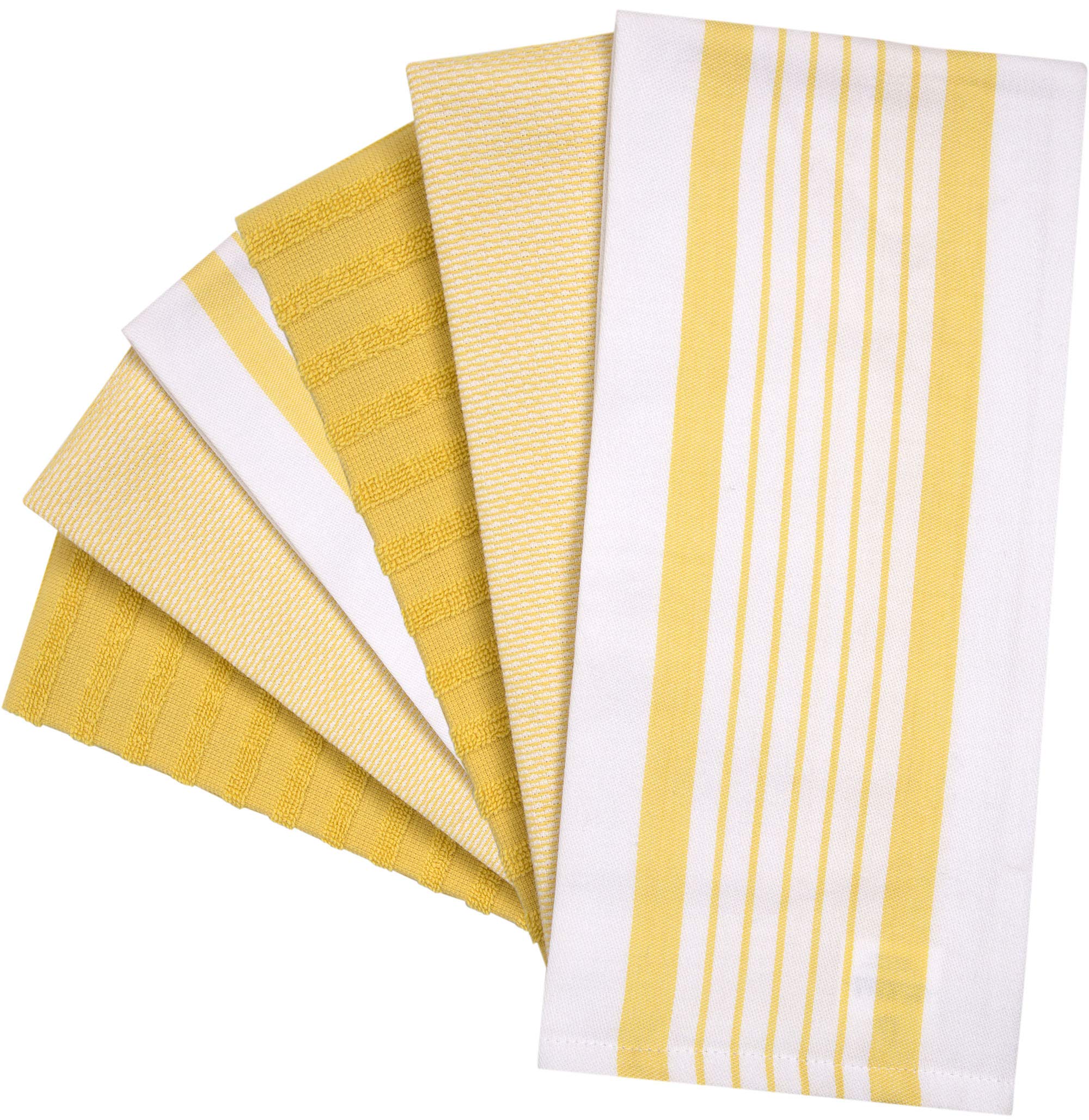 Toalla terry Bumble Towels amarilla, suave y absorbente para manos y utensilios
