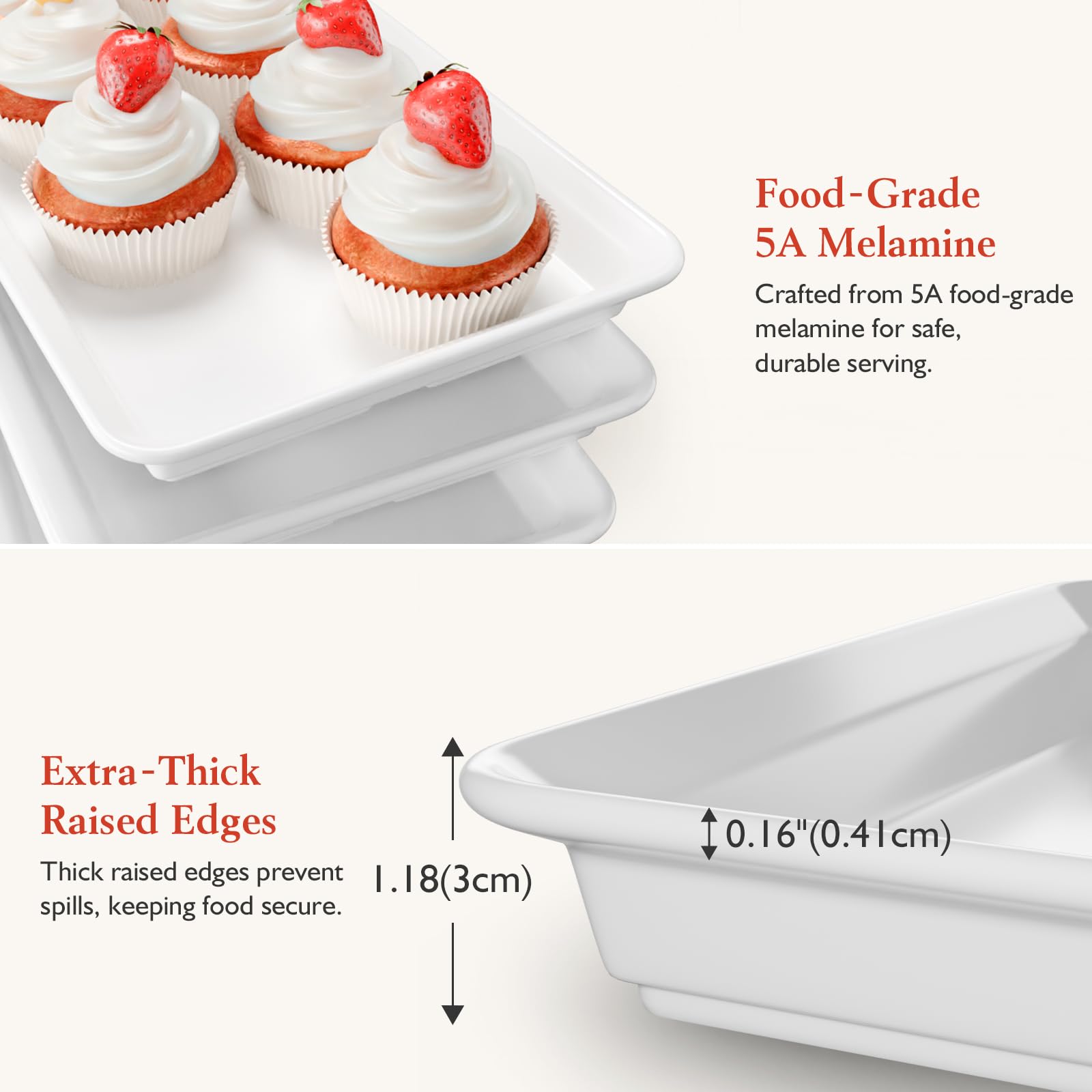 Bumusty bandejas para cupcakes y postres en evento