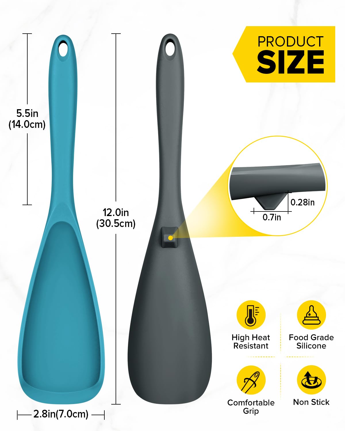 Cabeza de silicona suave BUNDLEPRO evita rayar recubrimientos al mezclar.
