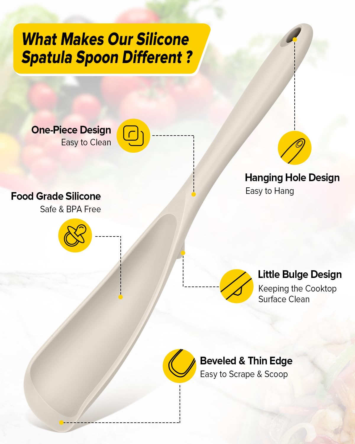 Cucharas BUNDLEPRO de una pieza para mayor durabilidad y limpieza