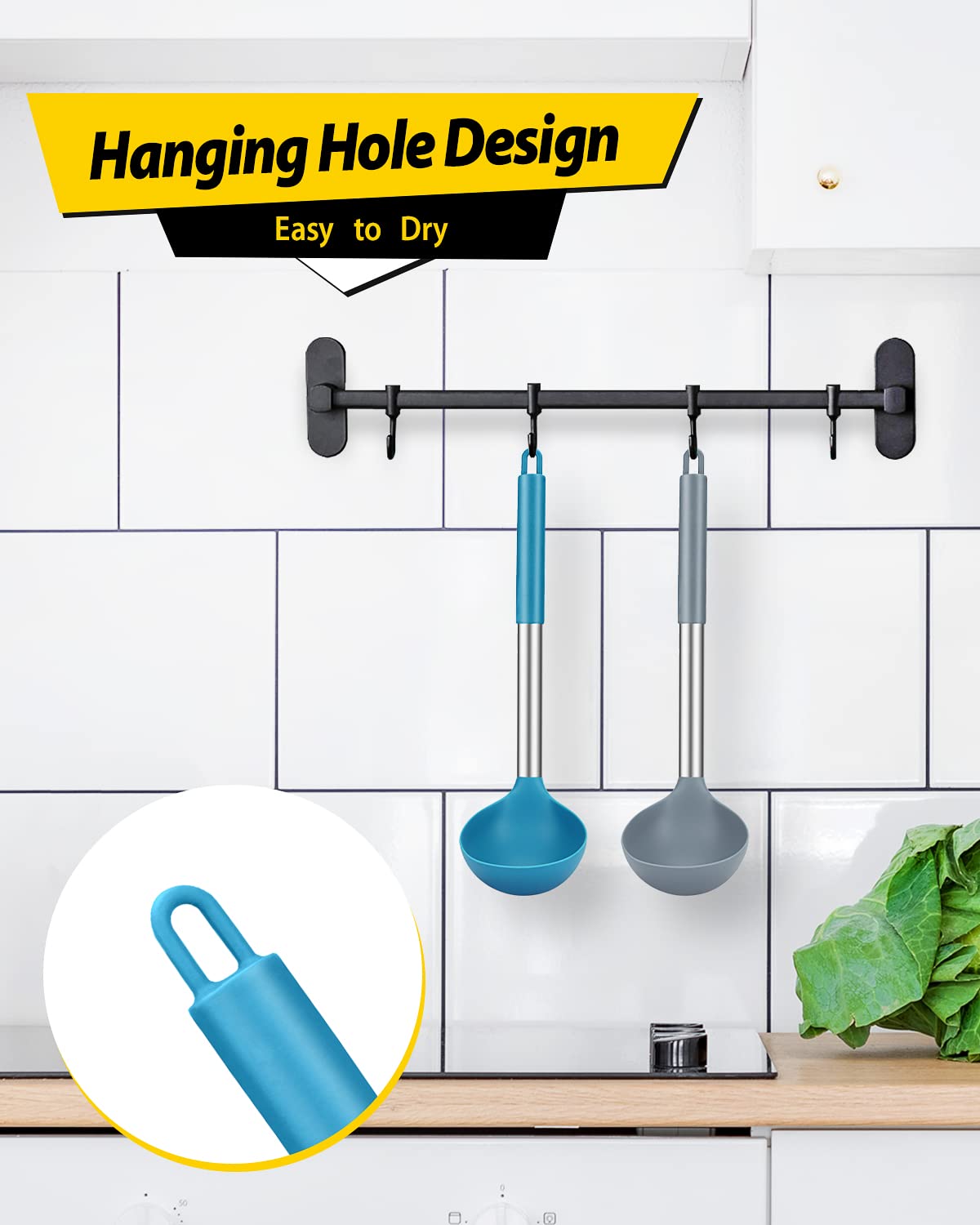 Diseño moderno color gris-azul Bundlepro encaja con cocinas actuales