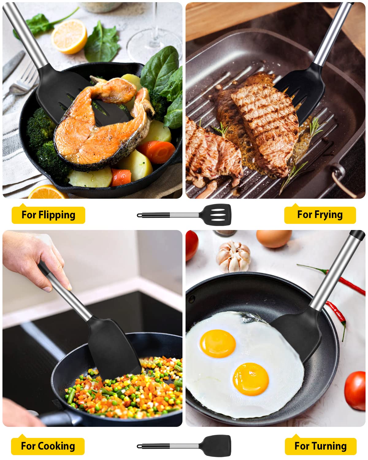 BundlePro espátula con mango de acero inoxidable, duradero y cómodo.