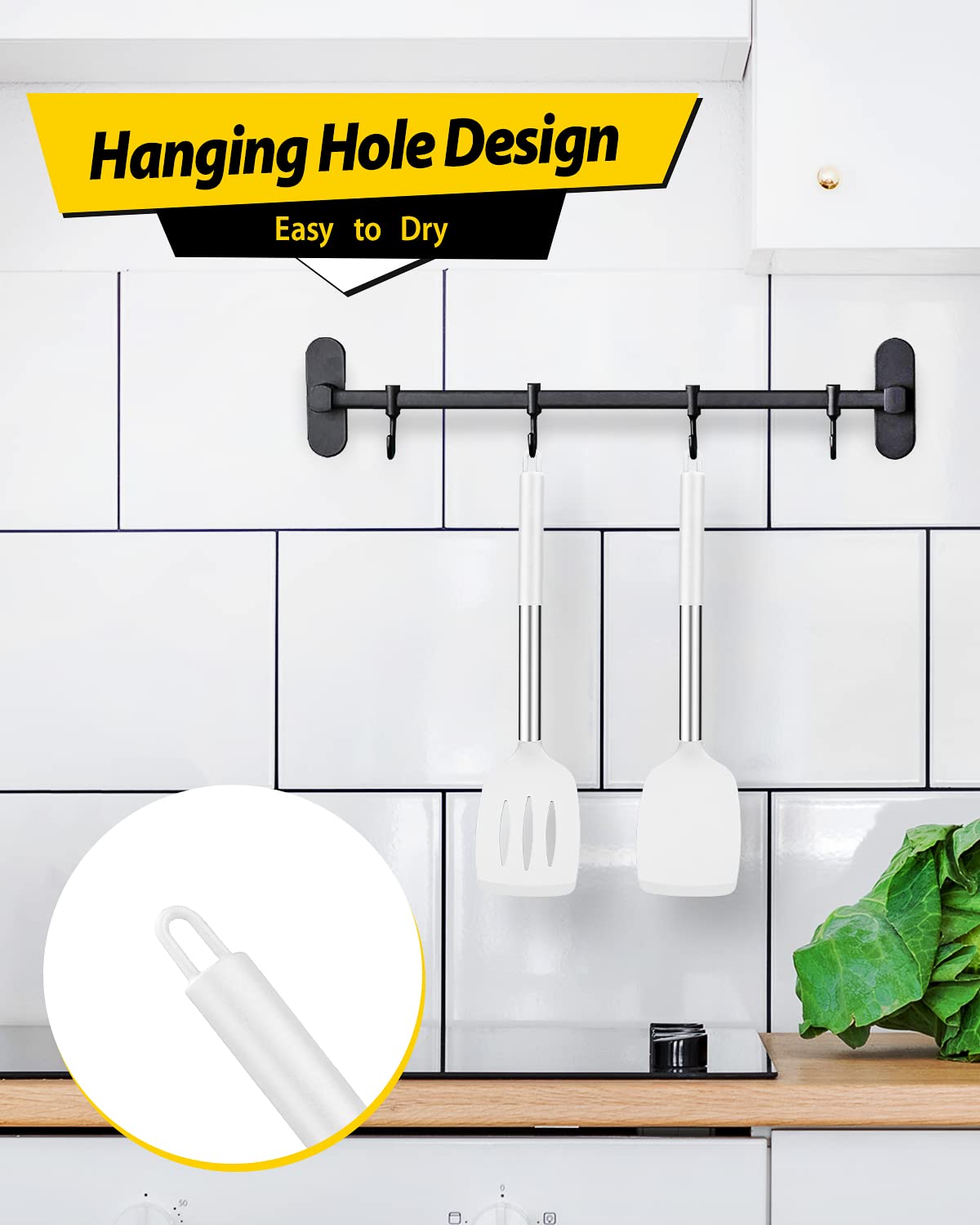 BUNDLEPRO espátula silicona fácil de limpiar, perfecto para cocción rápida.