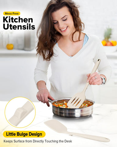 Espátula resistente al calor Bundlepro hasta 446 °F para cocinar sin deformarse.