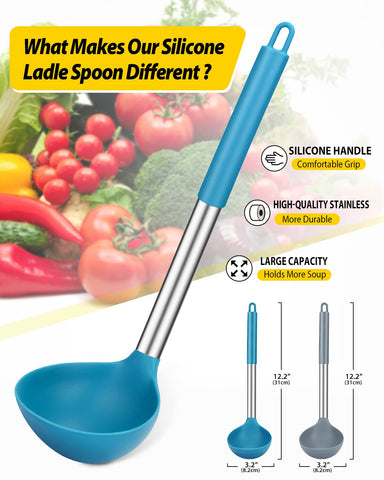 Mango ergonómico de silicona Bundlepro para mayor comodidad al cocinar