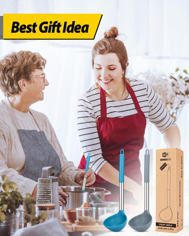 Pack de 2 cucharones Bundlepro para cocinar, remover y servir