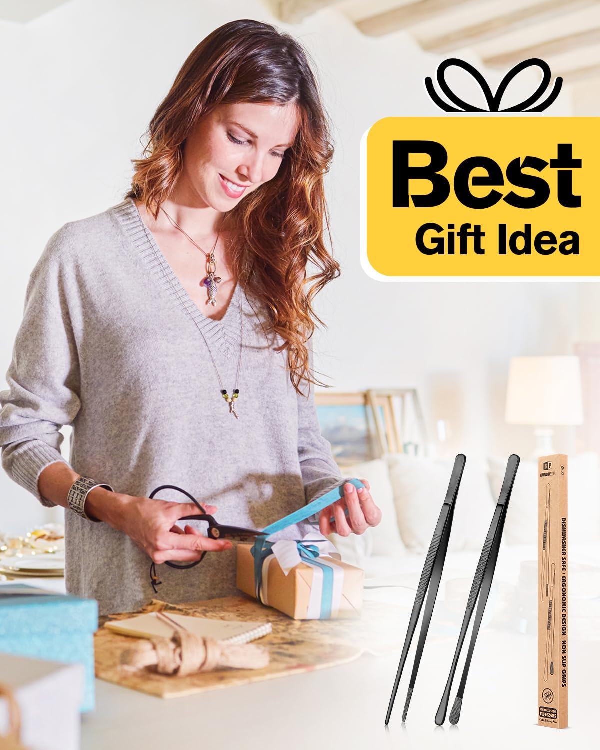 Tijeras Bundlepro de limpieza fácil, listas para usar tras lavado.