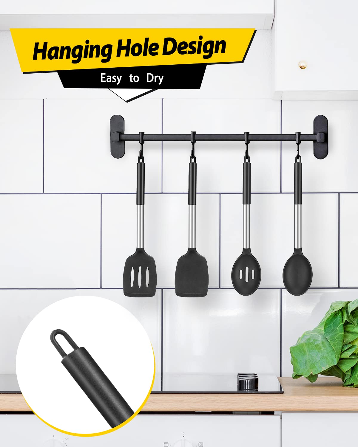 BUNDLEPRO: utensilio para voltear y drenar alimentos con comodidad.
