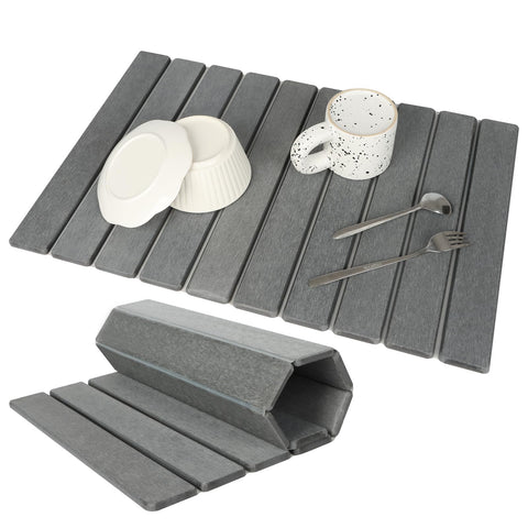 Bunmery alfombrilla de piedra para secado de platos, mantiene la encimera seca.