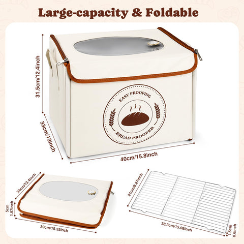 Bunmery caja fermentación, interior amplio para múltiples masas y fermentaciones pausadas.