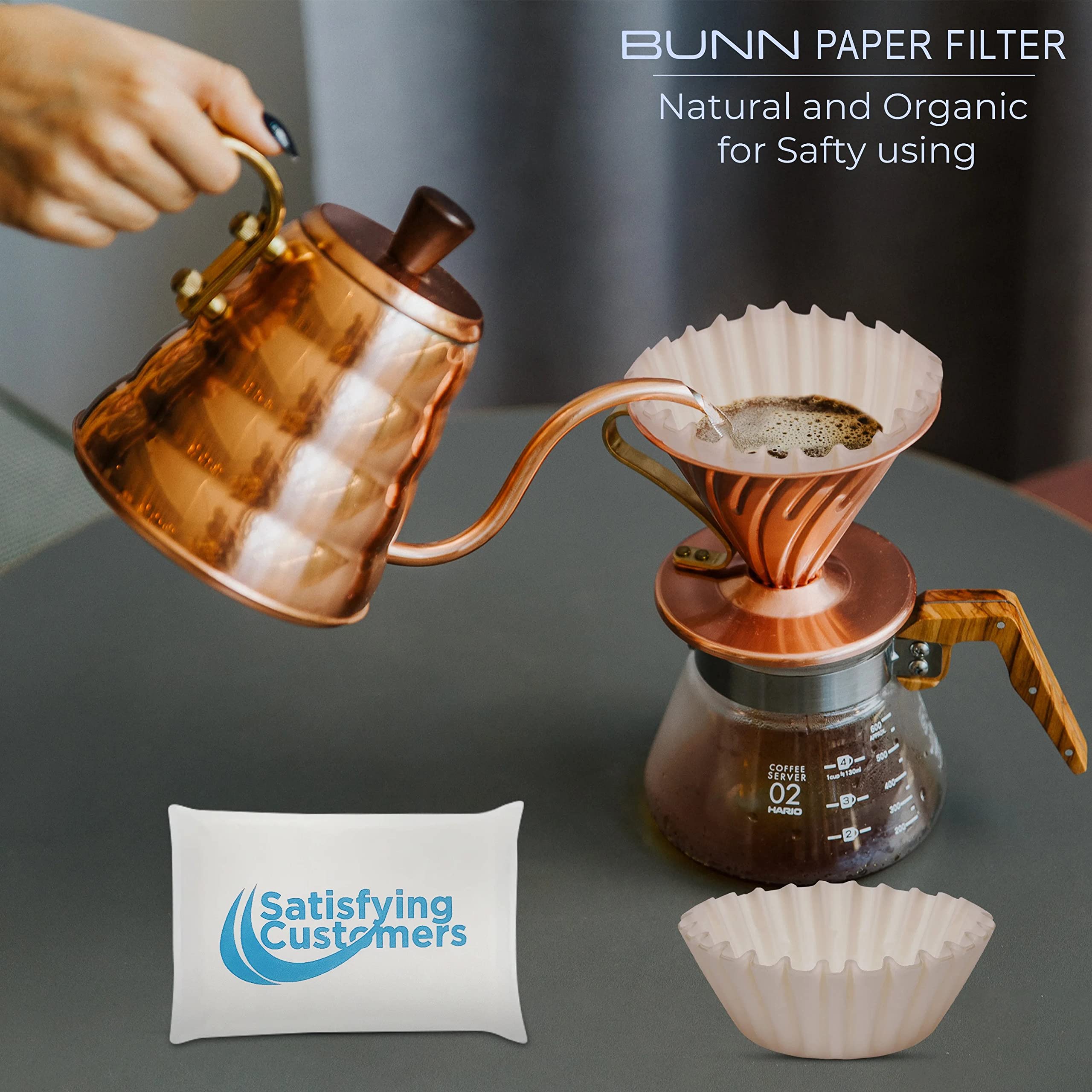 Conjunto de 4 filtros Bunn para uso diario en diversas cafeteras.