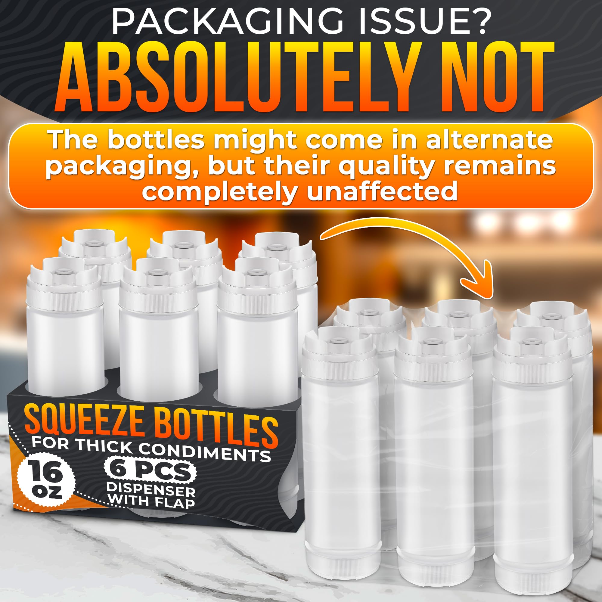 BURIUS capacidad de 16 oz por botella para salsas diversas.