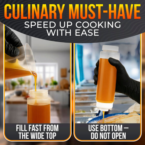 BURIUS conjunto de 6 botellas idénticas para cocinas organizadas.