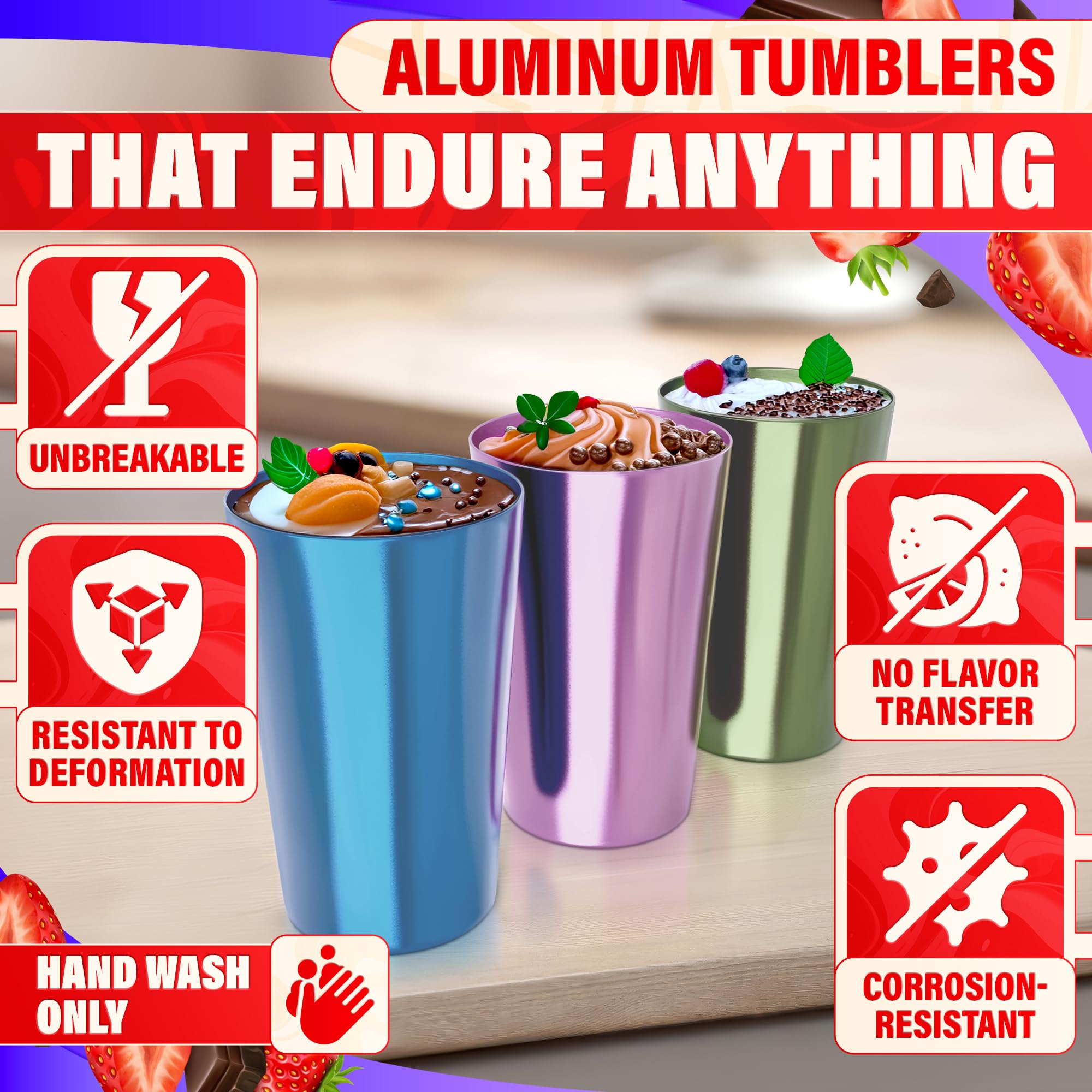 Vasos BURIUS verdes con acabado brillante para momentos refrescantes