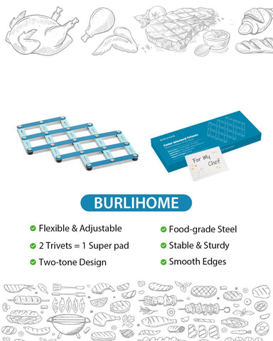 BURLIHOME trivet fácil de guardar: se cuelga o pliega.