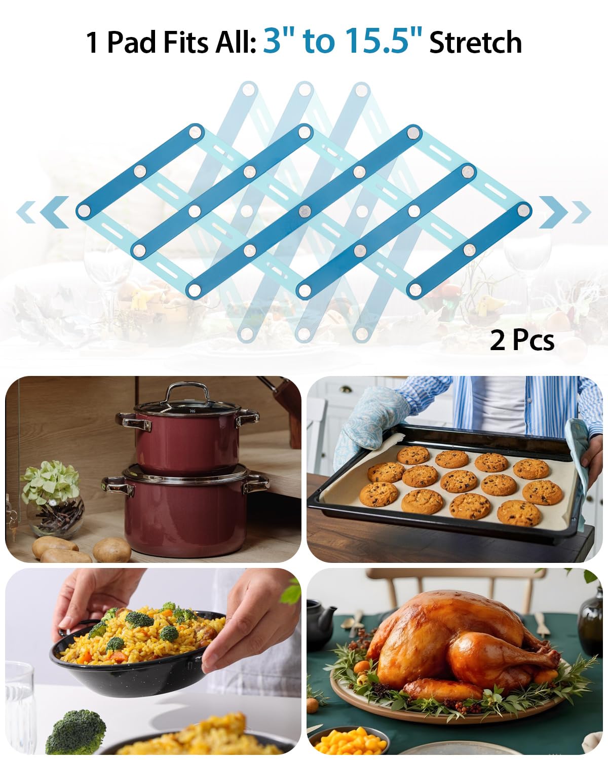 BURLIHOME trivet protege encimeras y mesas del calor.