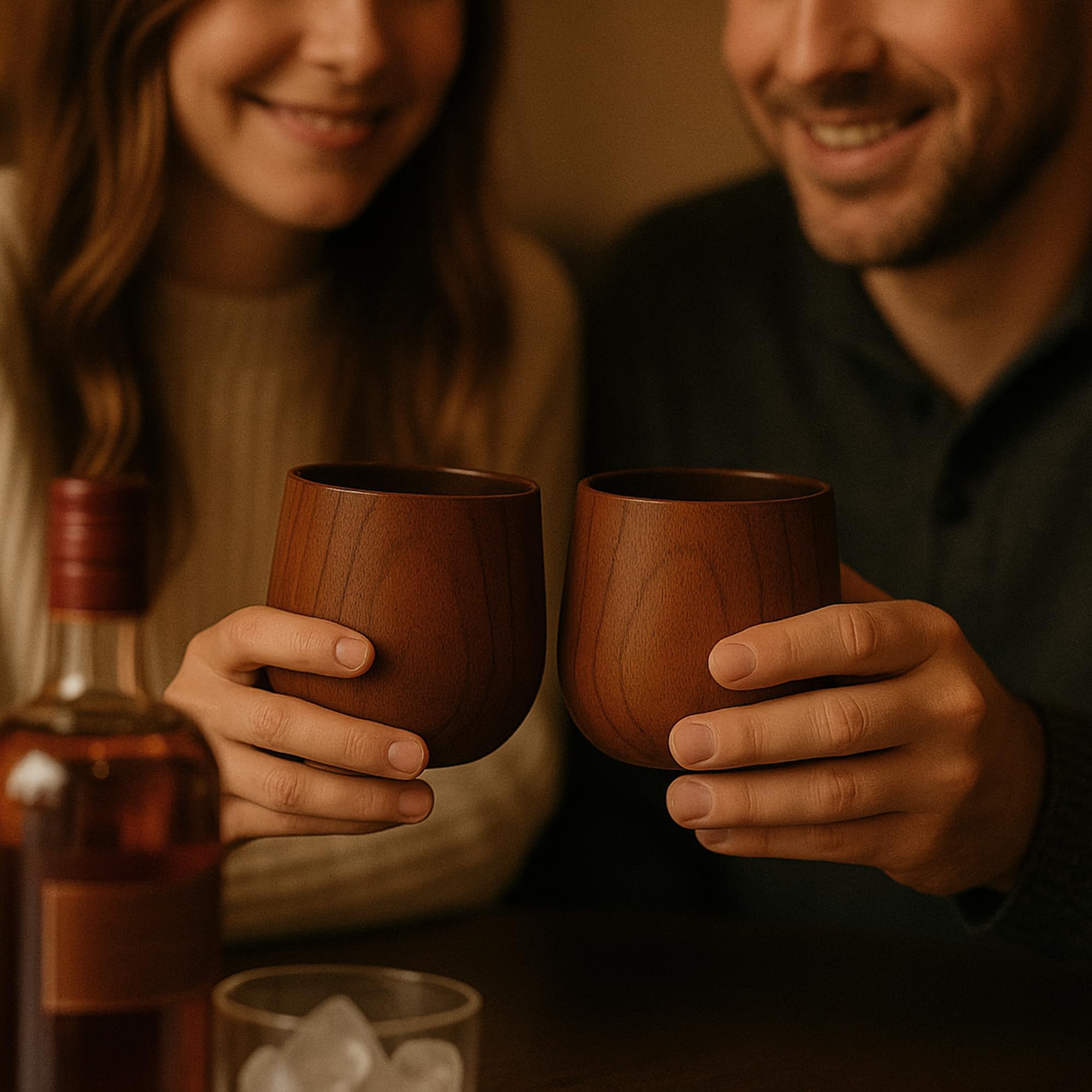 Regalo Burncraft whisky, set de dos, perfecto para festividades.