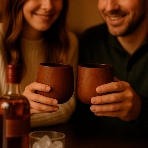 Regalo Burncraft whisky, set de dos, perfecto para festividades.