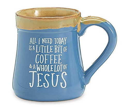 Burton+BURTON 9735498: taza porcelana azul con mensaje inspirador para café diario