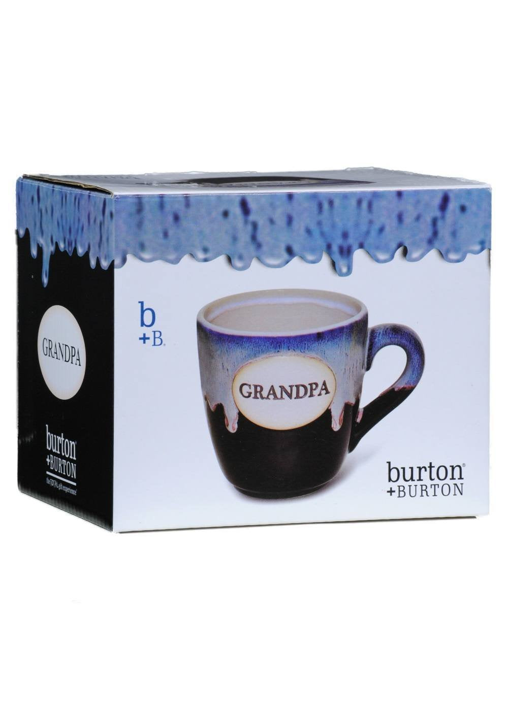 Burton+BURTON taza de porcelana para abuelo, 16 onzas, con caja regalo, perfecta para regalo.