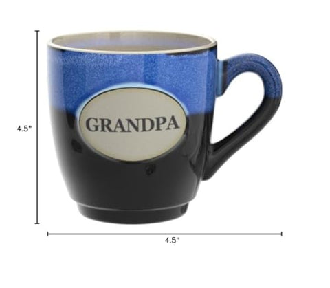 burton+BURTON taza abuelo porcelana de 16 onzas, uso diario, perfecta para café o té.