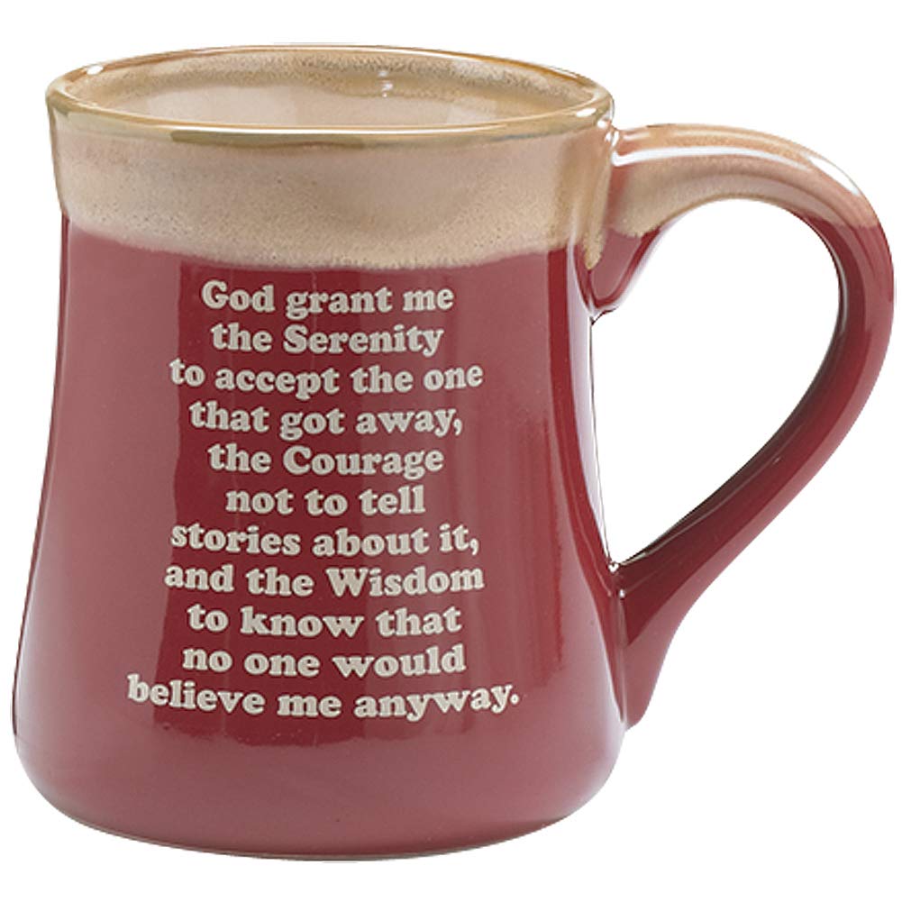 Taza Born to Fish de Burton+BURTON, vista trasera con Oración del Pescador, regalo ideal.