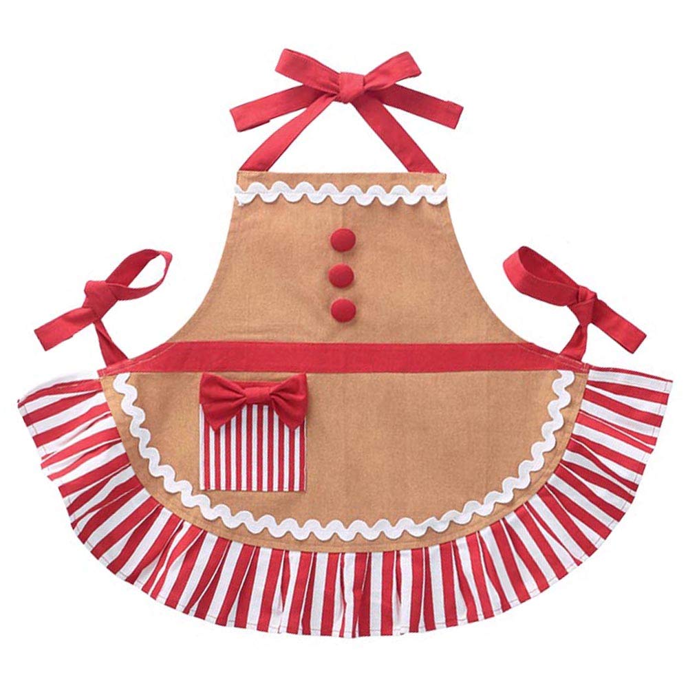 burton+BURTON Delantal infantil pan de jengibre festivo para hornear con niños