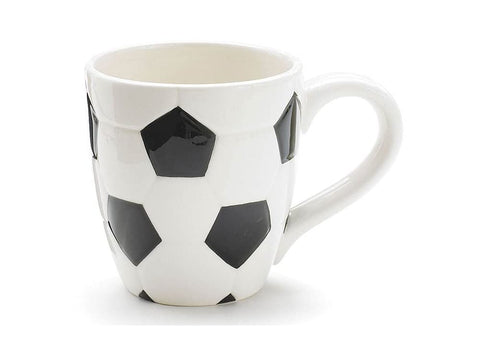 burton+BURTON Taza balón de fútbol cerámica con asa, ideal para café diario y té