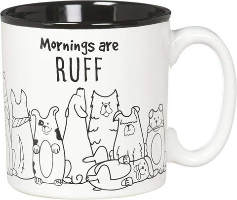 Taza Burton y Burton con diseño de perros alrededor, ideal para la mañana