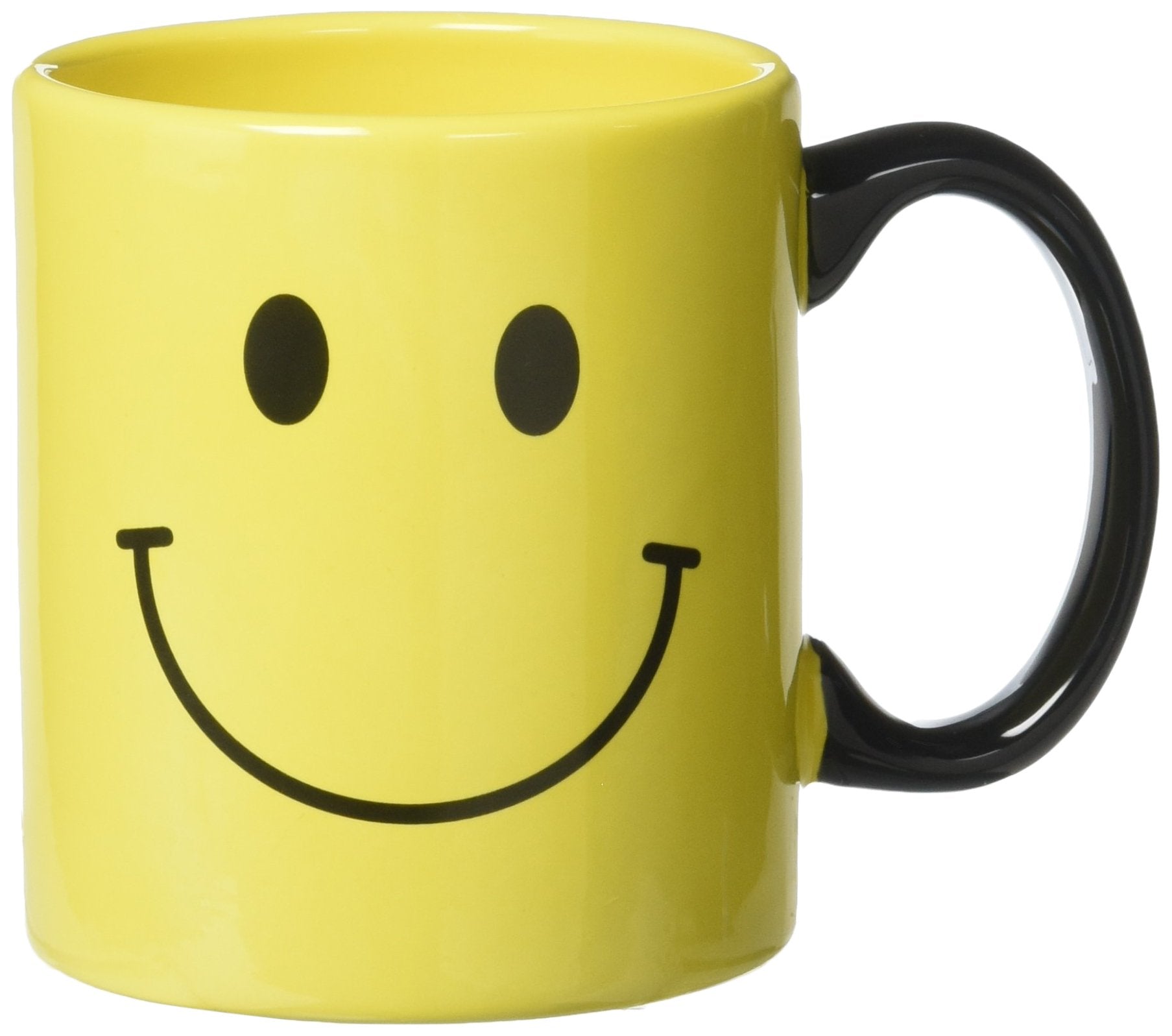 Taza Burton con cara sonriente y color amarillo para empezar el día con ánimo.