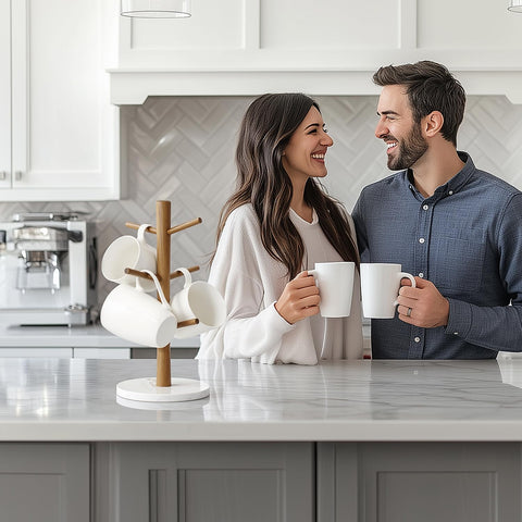 Buruis arbol para tazas con diseno elegante, ideal para cocinas modernas.