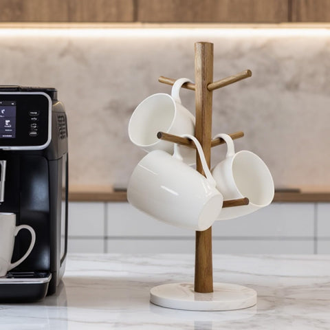 Buruis arbol para tazas de madera acacia, exhibe tus tazas de forma ordenada.
