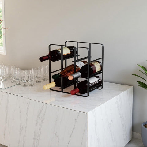 Buruis estante vino compacto, caben 9 botellas sin ocupar mucho espacio