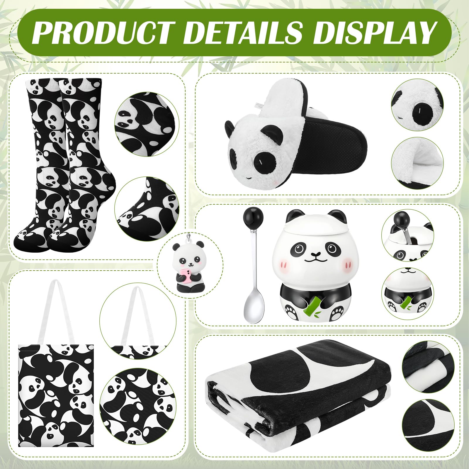 Bolso panda Buryeah tamaño 35x42 cm, ligero y práctico.
