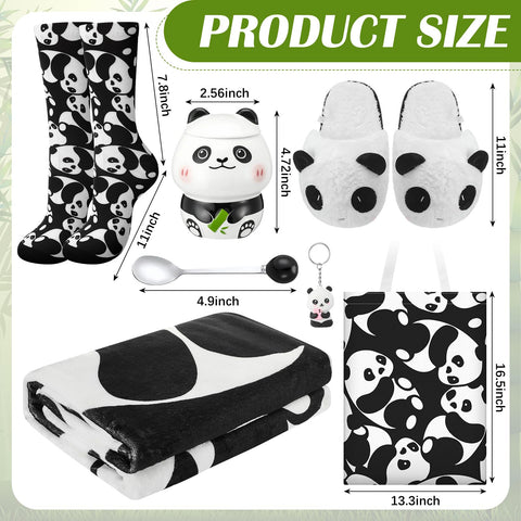 Manta panda Buryeah de terciopelo suave para noches acogedoras.