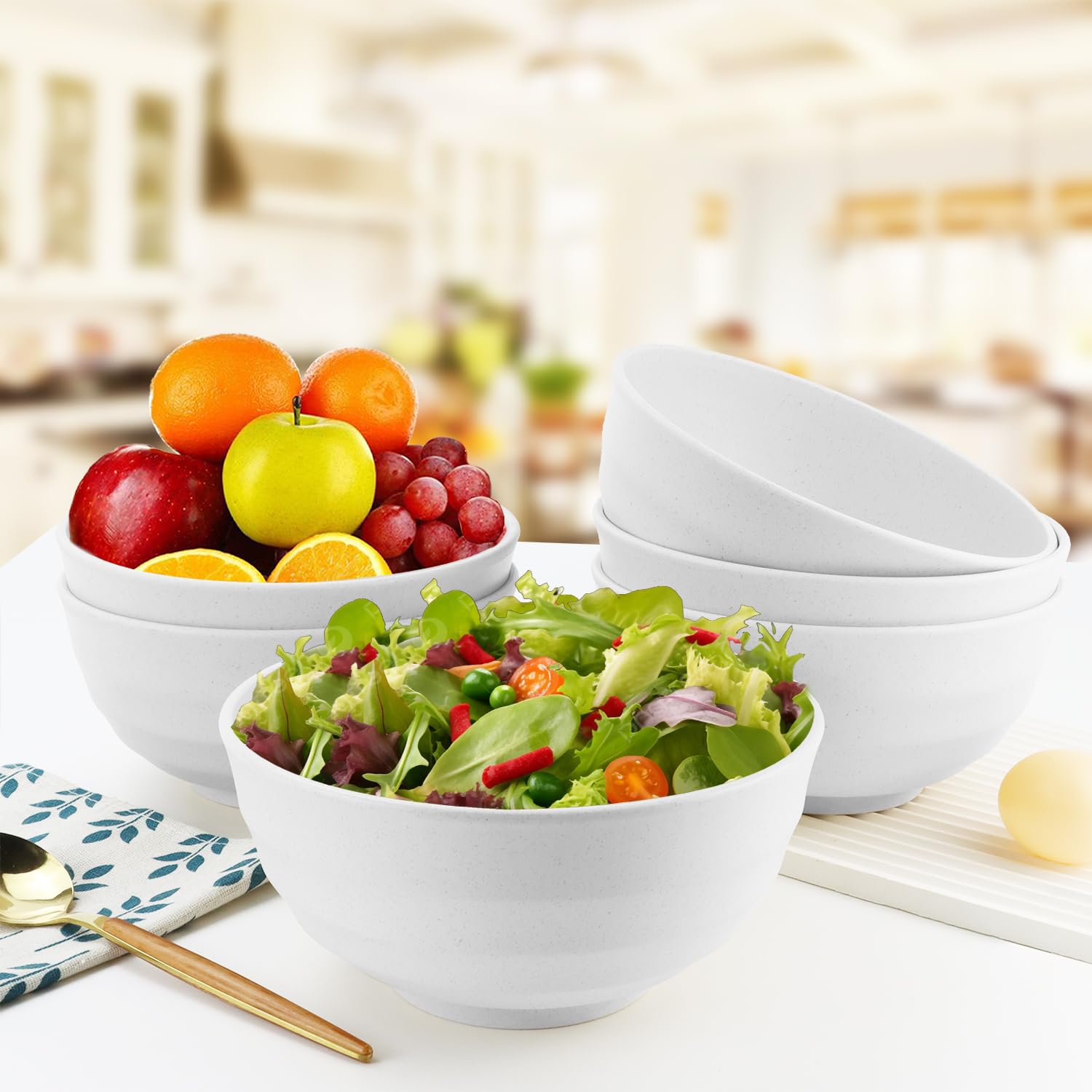 Busokip cuenco para sopa y palomitas 60oz, versátil para comidas.