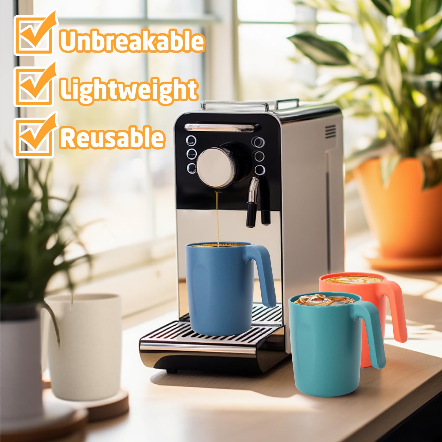 Taza BUSOKIP 16oz apta para microondas y lavavajillas.