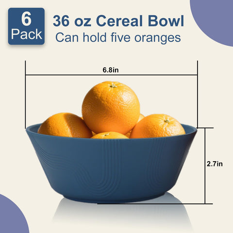 BUSOKIP tazones-trigo-36oz azul-claro: ligeros y adecuados para servir.