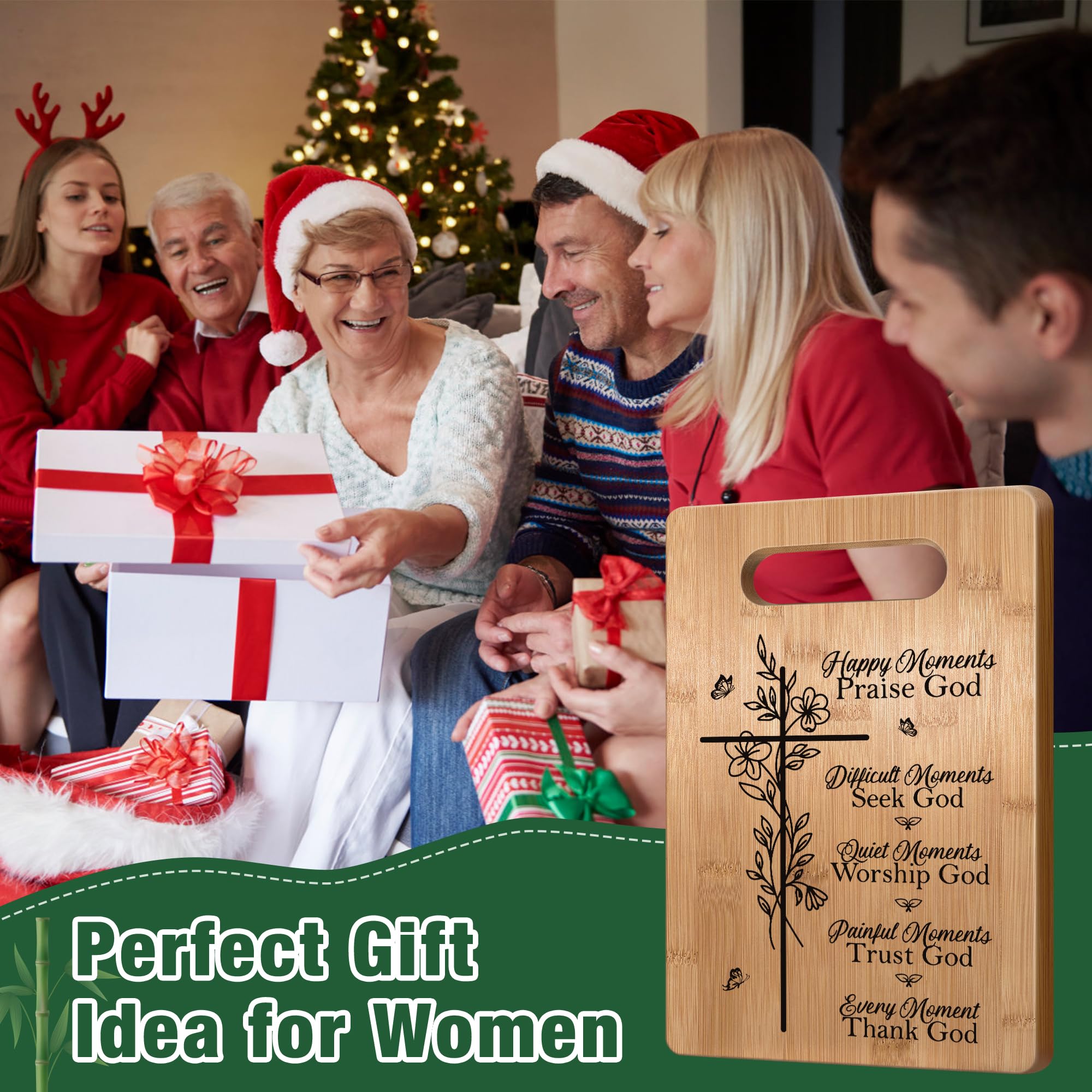 Regalo cristiano para fechas especiales, como Navidad o aniversarios, con diseño natural.
