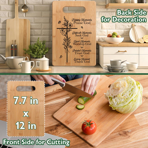 Tabla de cortar para la cocina con bambú natural, regalo práctico y ecológico.