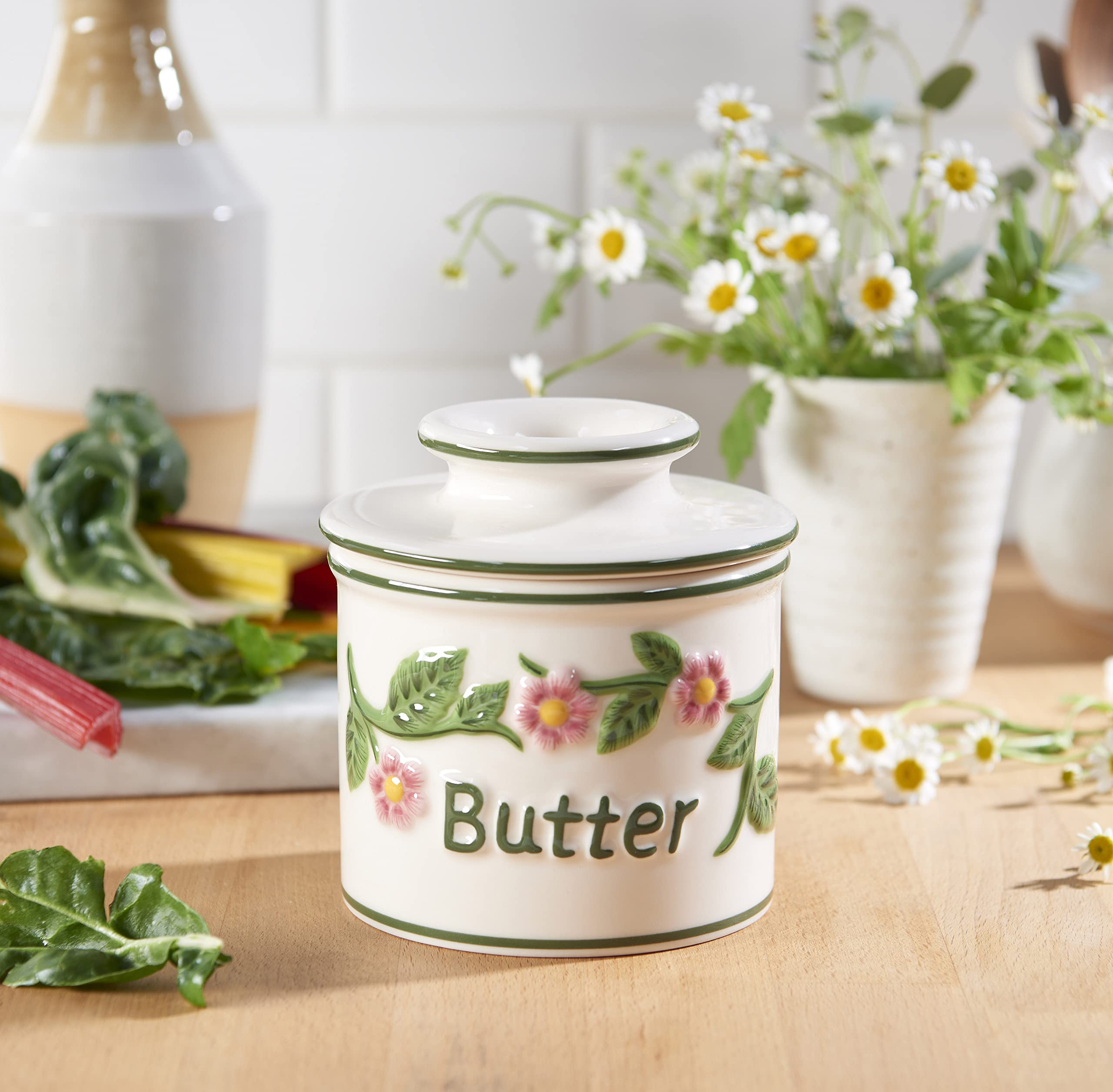 Butter Bell cerámica de alta resistencia con acabado esmaltado durable.