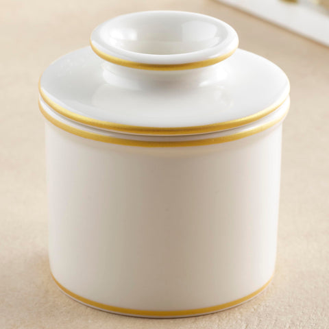 Butter Bell en cerámica de hueso blanco, duradera y libre de plomo