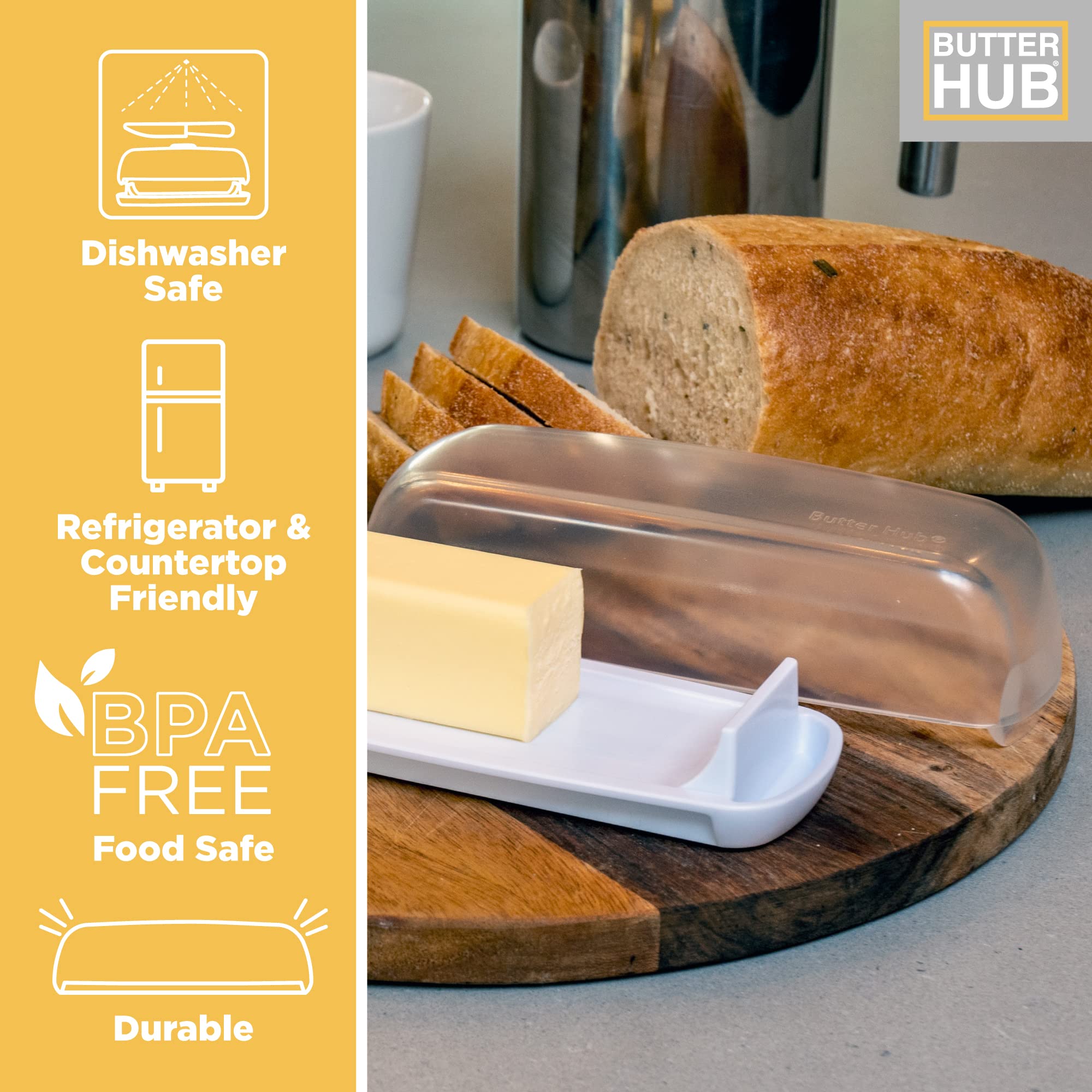 Butter Hub diseño atemporal y elegante se adapta a cualquier cocina.