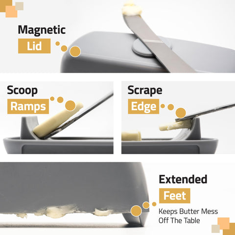 Butter Hub diseño de estilo medio siglo compacto para cocinas pequeñas.