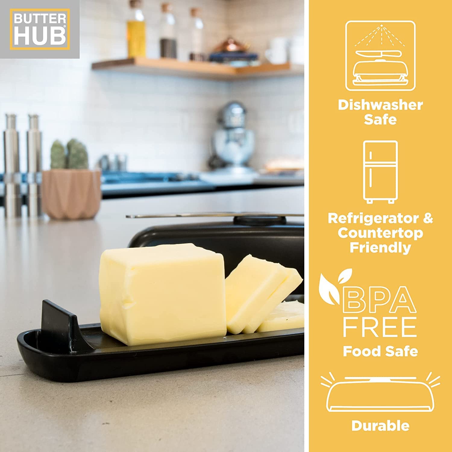 Butter Hub apto para lavavajillas, limpieza rápida y segura