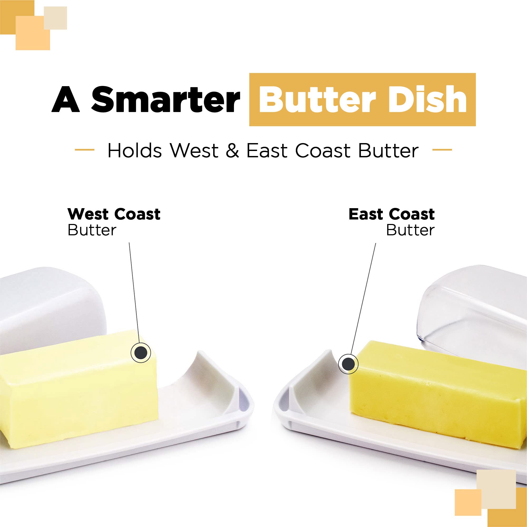 Butter Hub plástico sin BPA y resistente para uso diario.