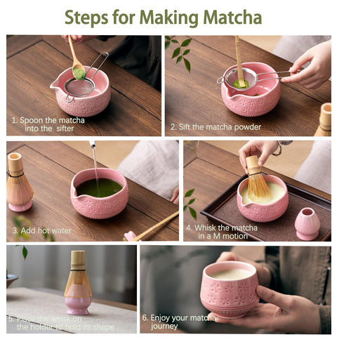 Conjunto Buucup de matcha: soporte para batidor, mantiene orden y secado limpio