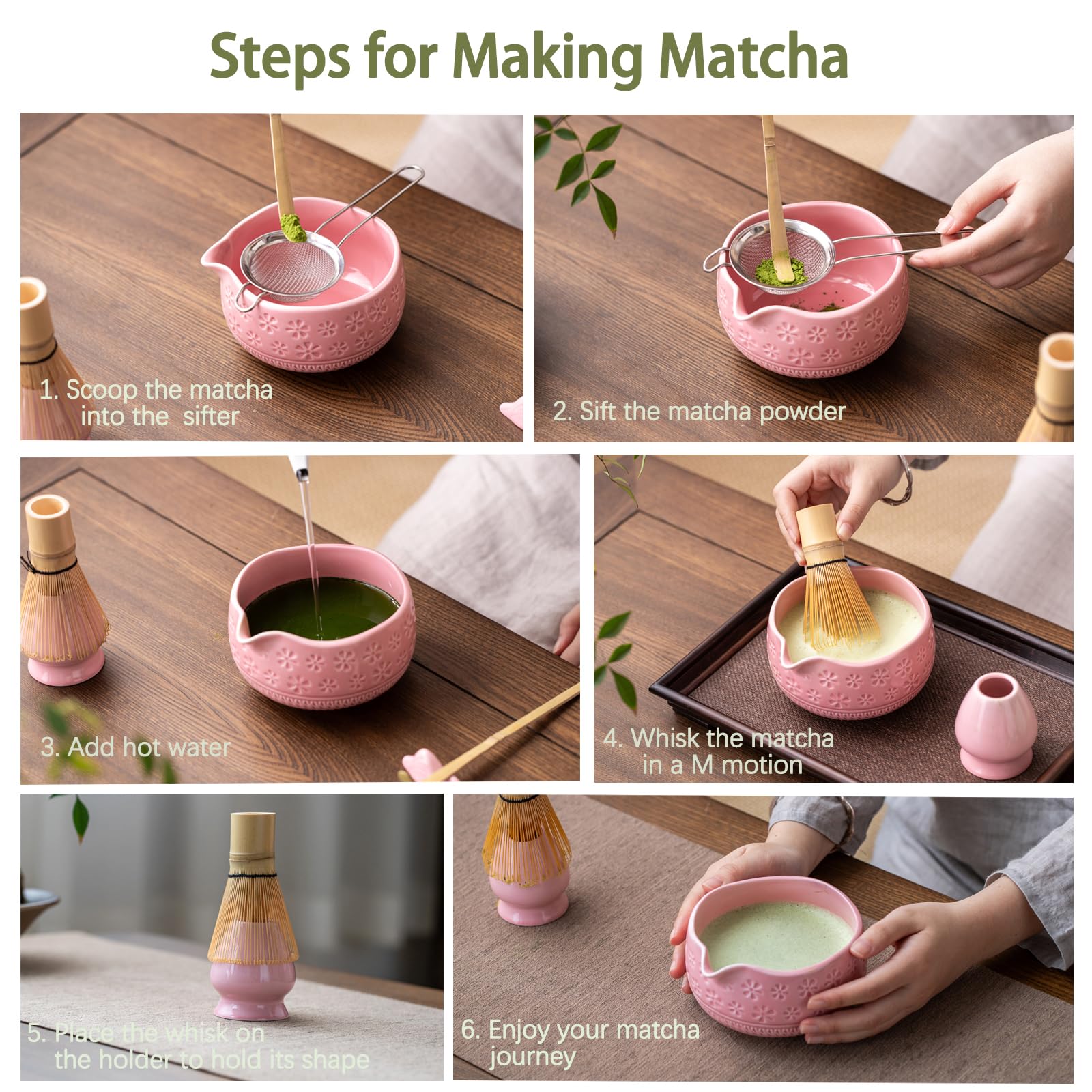 Buucup cucharilla de bambú para medir matcha con precisión