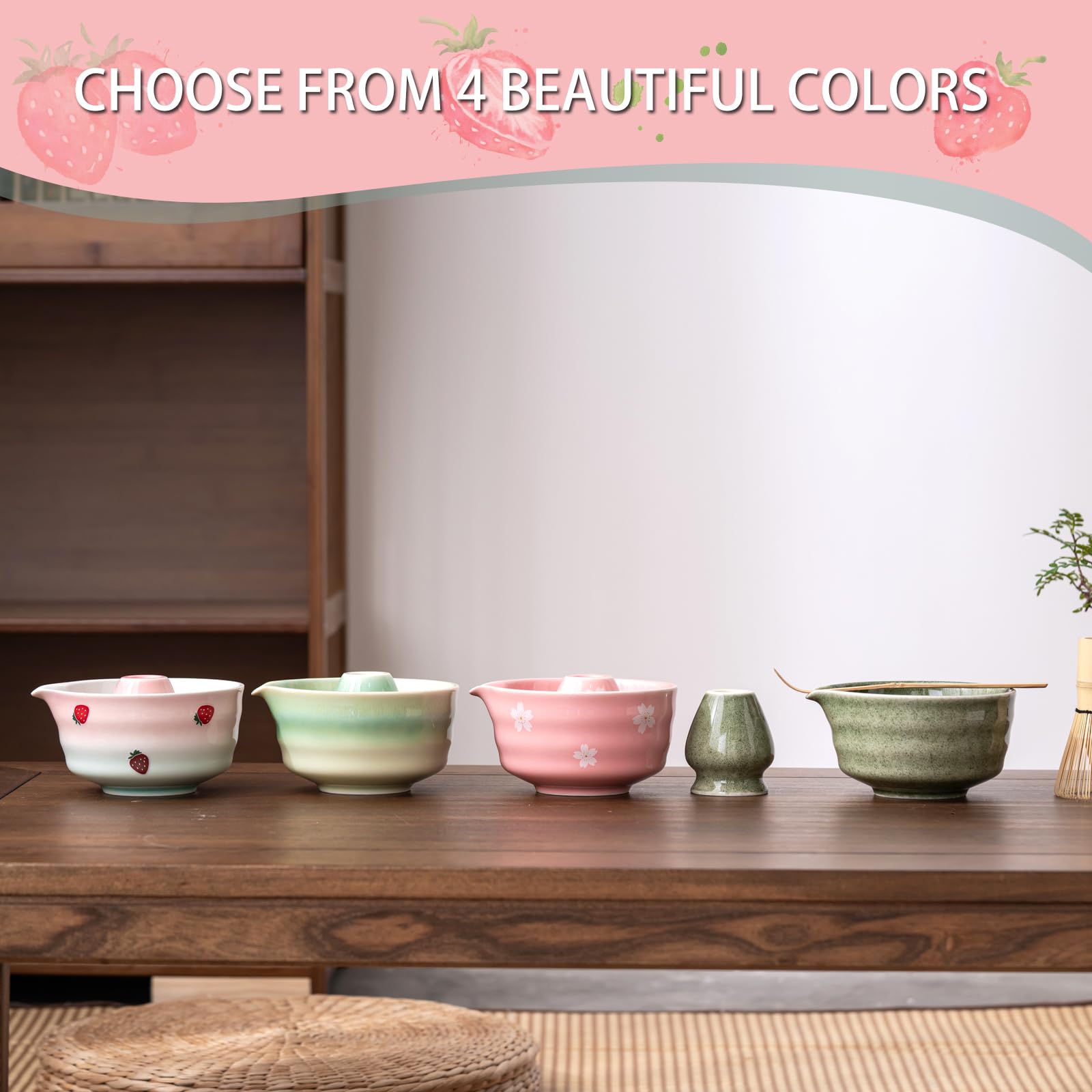 Conjunto regalo Buucup de matcha en caja, perfecto para ocasiones especiales.